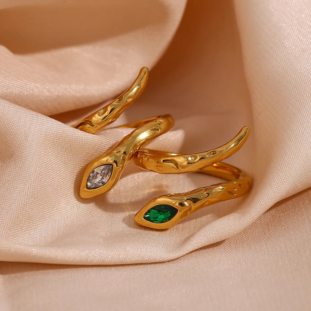 Anel Cobra Dourado