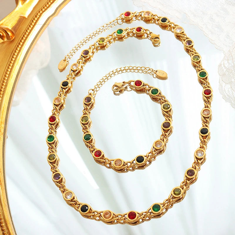 Conjunto Torcido (Colar e Bracelete)