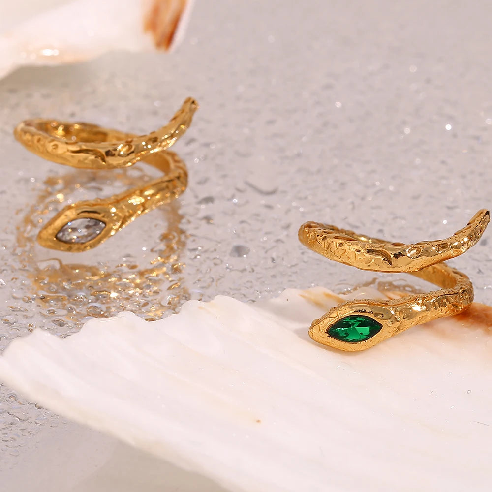 Anel Cobra Dourado
