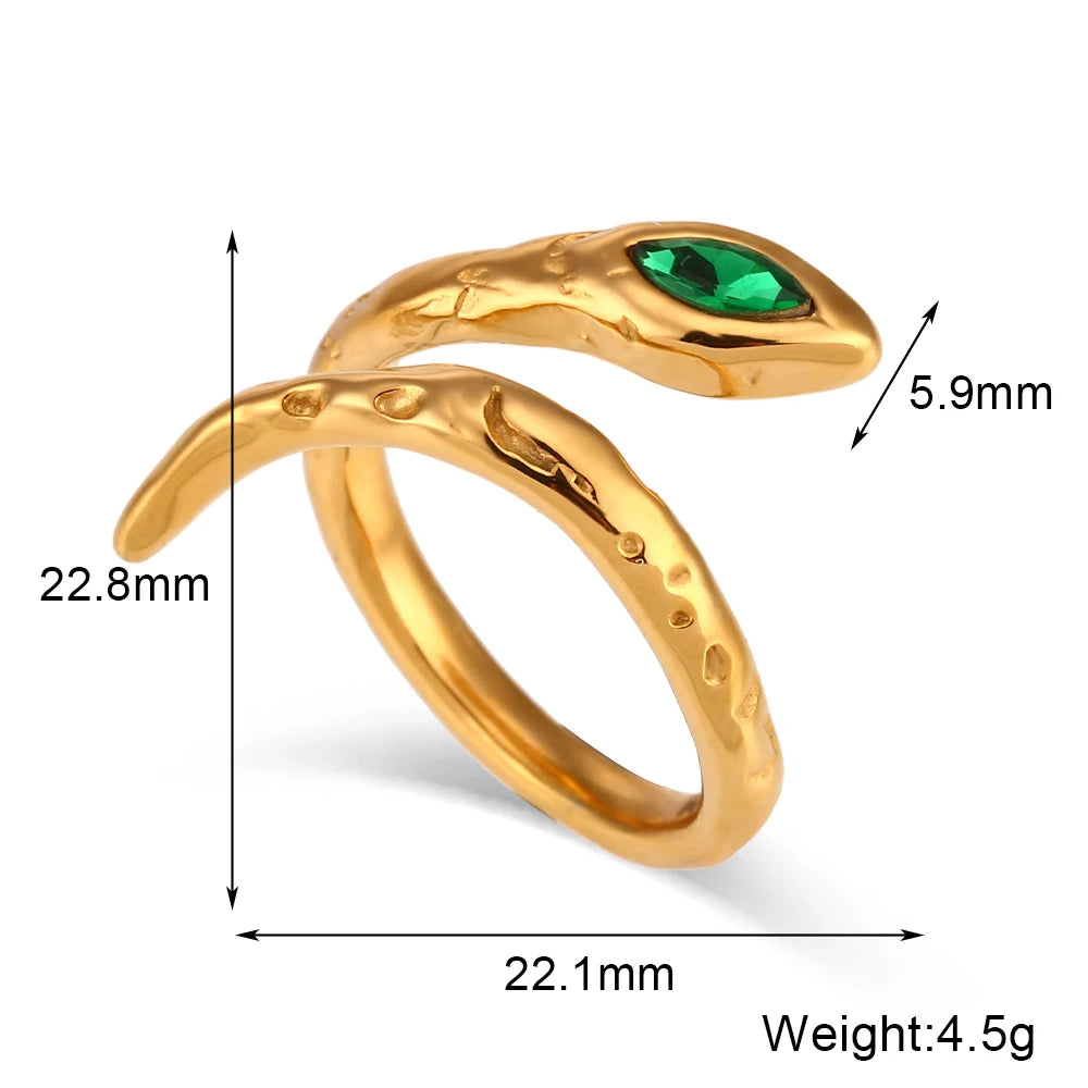 Anel Cobra Dourado