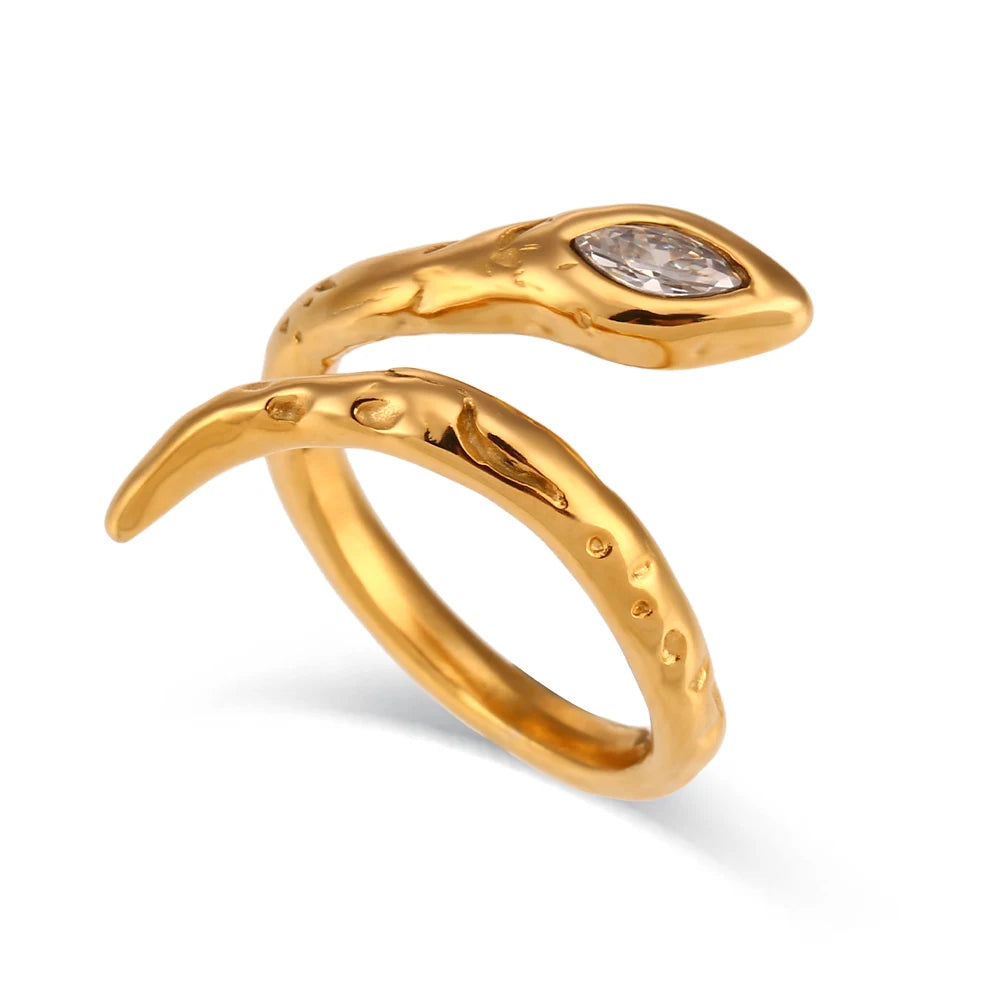 Anel Cobra Dourado