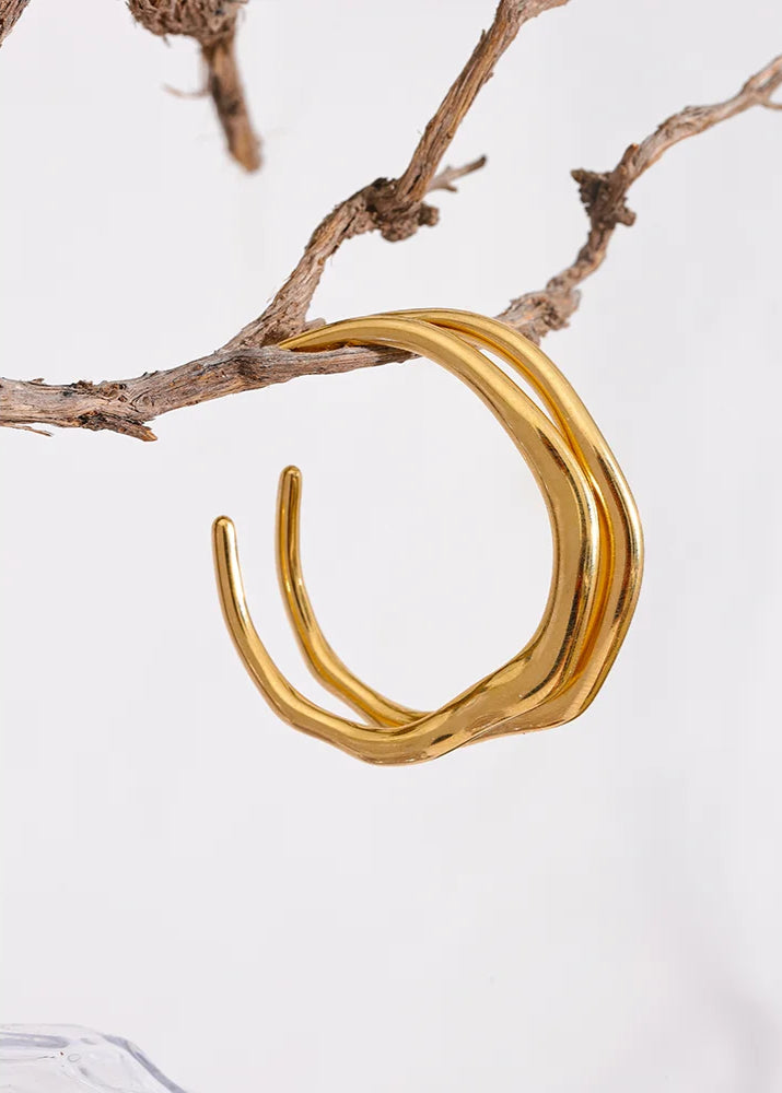 Brincos de Argola Ondulada
